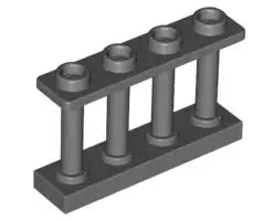 LEGO Zaun 30055 Zaun 1x4x2 mit 2 Noppen, dunkelgrau