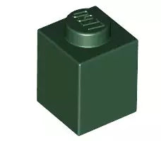 LEGO Steine 3005 Stein 1x1, dunkelgrün