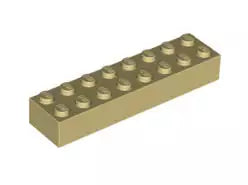LEGO Steine 3007 Stein 2x8, beige
