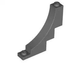 LEGO Steine 30099 Bogensteinsegment 1x5x4 invers, dunkelgrau