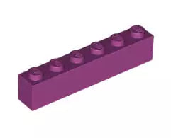 LEGO Steine 3009 Stein 1x6, magentarot