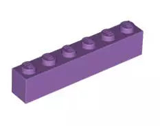 LEGO Steine 3009 Stein 1x6, mittel-lavendel
