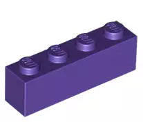 LEGO Steine 3010 Stein 1x4, dunkelpurpur