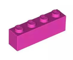 LEGO Steine 3010 Stein 1x4, knalldunkelpink