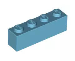 LEGO Steine 3010 Stein 1x4, mittel-azurblau