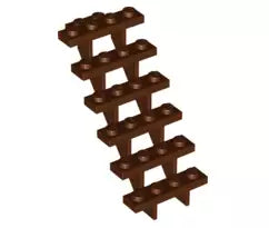 LEGO Treppen 30134 Stiege 7x4x6, rotbraun