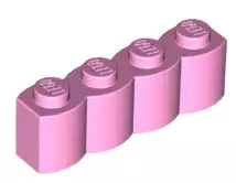 LEGO Sondersteine 30137 Palisandenstein 1x4, knallpink