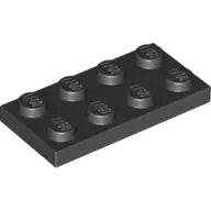 LEGO Platten 3020 Platte 2x4, schwarz