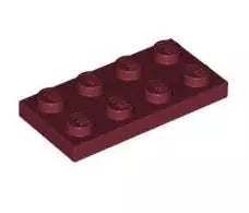 LEGO Platten 3020 Platte 2x4, dunkelrot