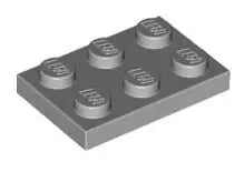 LEGO Platten 3021 Platte 2x3, hellgrau