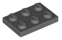 LEGO Platten 3021 Platte 2x3, dunkelgrau