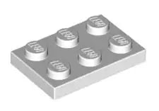 LEGO Platten 3021 Platte 2x3, weiß