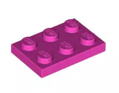 LEGO Platten 3021 Platte 2x3, knalldunkelpink