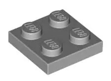 LEGO Platten 3022 Platte 2x2, hellgrau