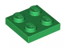 LEGO Platten 3022 Platte 2x2, grün