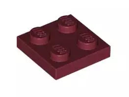 LEGO Platten 3022 Platte 2x2, dunkelrot