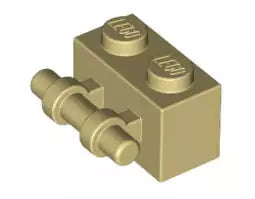 LEGO Gelenke 30236 Scharnierstein mit Bügelstange 2x1, beige