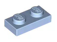 LEGO Platten 3023 Platte 1x2, knallhellblau