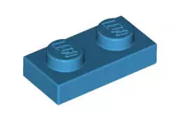LEGO Platten 3023 Platte 1x2, dunkel-azurblau