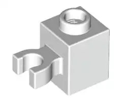 LEGO Sondersteine 30241 Stein 1x1 mit senkrechtem Clip, weiß