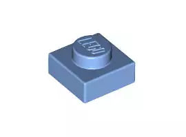 LEGO Platten 3024 Platte 1x1, mittelblau
