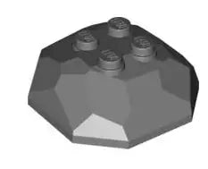 LEGO Sondersteine 30293 Felsblock Oberteil, dunkelgrau