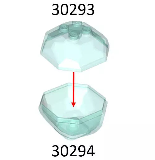 LEGO Sondersteine 30293 Felsblock Oberteil, weiß