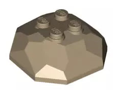 LEGO Sondersteine 30293 Felsblock Oberteil, dunkelbeige