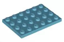 LEGO Platten 3032 Platte 4x6, mittel-azurblau