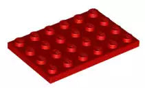 LEGO Platten 3032 Platte 4x6, rot