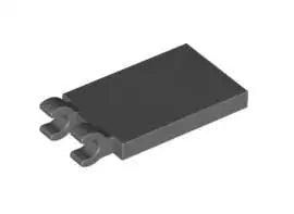 LEGO Fliesen 30350 Fliese 2x3 mit 2 Clips, dunkelgrau