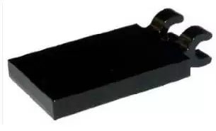 LEGO Fliesen 30350 Fliese 2x3 mit 2 Clips, schwarz