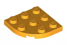 LEGO Sonderplatten 30357 Platte 3x3 mit abgerundetem Eck, knallhellorange