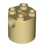 LEGO Sondersteine 30361c Stein rund 2x2x2 mit 2 Pinloch, beige