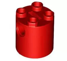 LEGO Sondersteine 30361c Stein rund 2x2x2 mit 2 Pinloch, rot