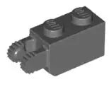 LEGO Gelenke 30365 Scharnierstein 1x2 (2 vertikale Finger, rastend), dunkelgrau
