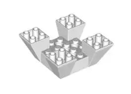 LEGO Schrägsteine 30373 Dachstein invers 65° 6x6x2 mit Ausschnitt, weiß