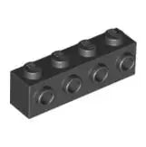 LEGO Sondersteine 30414 Stein 1x4 mit 4 Noppen an einer Seite, schwarz