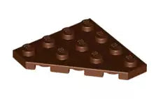 LEGO Sonderplatten 30503 Platte 4x4 mit abgeschrägtem Eck, rotbraun