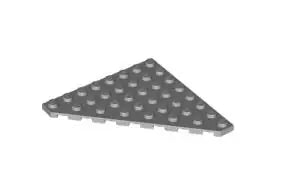 LEGO Sonderplatten 30504 Platte 8x8 mit abgeschrägtem Eck, hellgrau