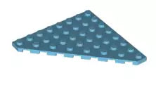 LEGO Sonderplatten 30504 Platte 8x8 mit abgeschrägtem Eck, mittel-azurblau