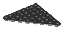 LEGO Sonderplatten 30504 Platte 8x8 mit abgeschrägtem Eck, schwarz