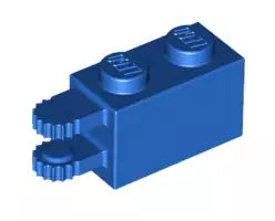 LEGO Gelenke 30540 Scharnierstein 1x2 (2 horizontale Finger, rastend), blau