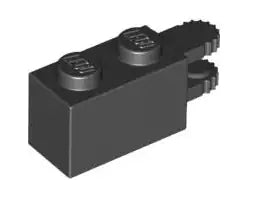 LEGO Gelenke 30540 Scharnierstein 1x2 (2 horizontale Finger, rastend), schwarz