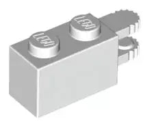 LEGO Gelenke 30540 Scharnierstein 1x2 (2 horizontale Finger, rastend), weiß