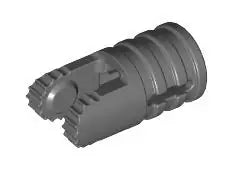 LEGO Gelenke 30553 Scharnier 1x2 mit Achsloch (2 Finger, rastend), dunkelgrau