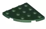 LEGO Sonderplatten 30565 Platte 4x4 mit abgerundetem Eck, dunkelgrün