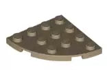 LEGO Sonderplatten 30565 Platte 4x4 mit abgerundetem Eck, dunkelbeige