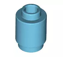 LEGO Steine 3062b Stein rund 1x1, mittel-azurblau