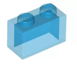 LEGO Steine 3065 Stein 2x1, transparent-dunkelblau